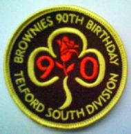 Brownie Guide Badge - 90th Birthday Telford South Division
